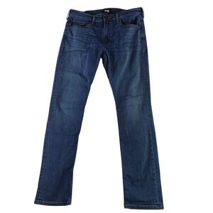 Paige Federal Jeans Mens 32 Dark Wash Blue Slim Straight Transcend Stretch Denim